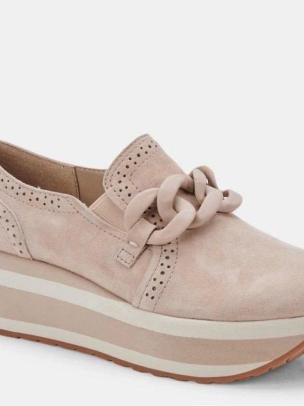 Dolce Vita Blush Pink Platform Loafer with Chain Detail